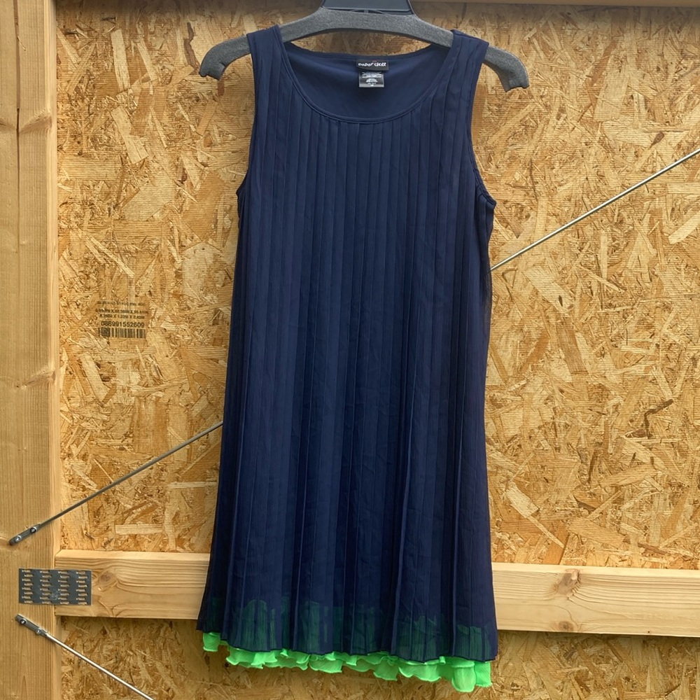 Paper Doll Blue and Green Pleated Sundress